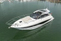 2025 Princess V50 yacht cruising on calm waters, showcasing sleek design and luxury features.
