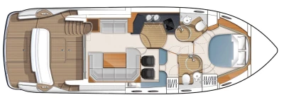 Manufacturer Provided Image: Princess Flybridge 42 Motor Yacht Lower Accomodation Layout