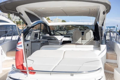 2024 Princess V50 Open luxury yacht with spacious deck and modern design.