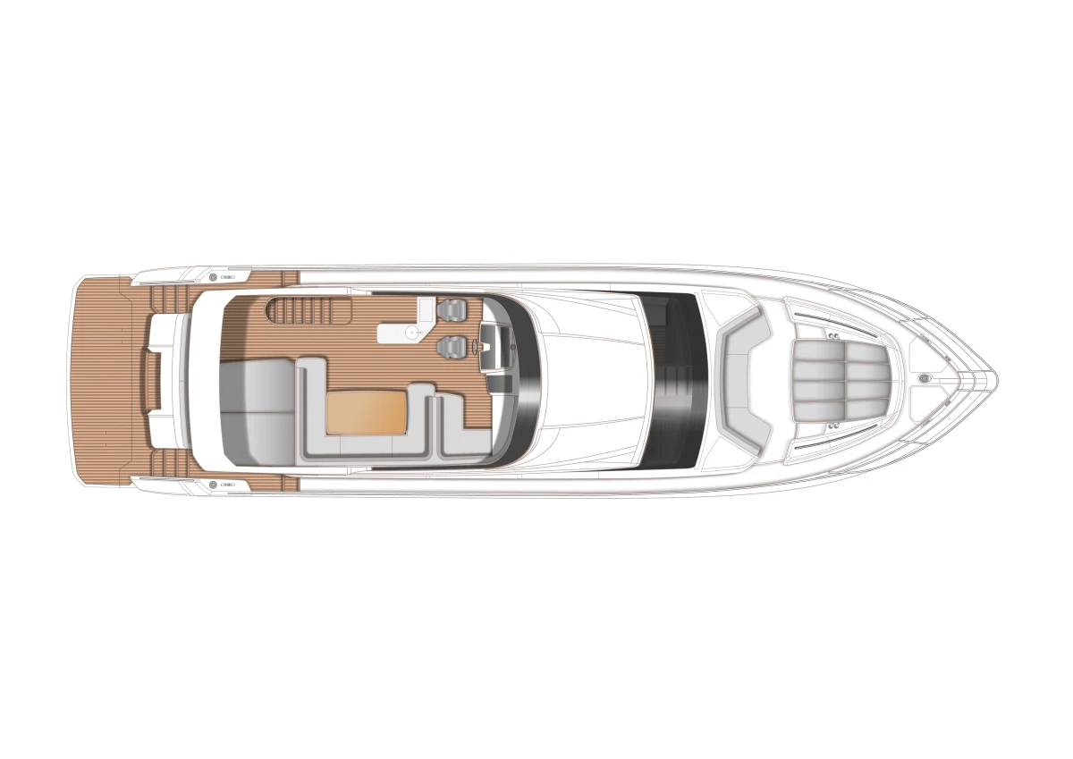 Manufacturer Provided Image: Princess 68 Flybridge Layout Plan