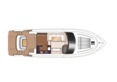 Layout of Princess 52 yacht, model year 2017.
