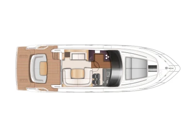 Manufacturer Provided Image: Princess 43 Upper Deck Layout Plan