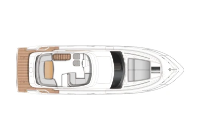 Manufacturer Provided Image: Princess 43 Flybridge Layout Plan