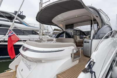 2022 Princess V50 yacht with sleek design, spacious deck, and modern amenities.