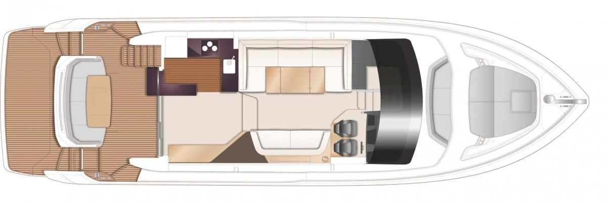 Manufacturer Provided Image: Manufacturer Provided Image: Manufacturer Provided Image: Princess 55 Upper Deck Layout Plan
