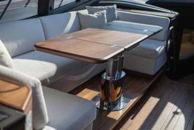 Luxurious interior of the 2026 Princess V55 yacht.