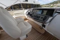 Luxurious 2022 Princess S78 yacht helm with modern navigation systems and plush seating.