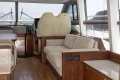 Luxurious interior of 2019 Princess F50 yacht with elegant seating and modern design.
