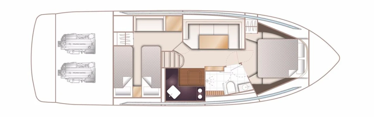 Manufacturer Provided Image: Manufacturer Provided Image: Manufacturer Provided Image: Manufacturer Provided Image: Princess V40 Lower Deck Layout Plan