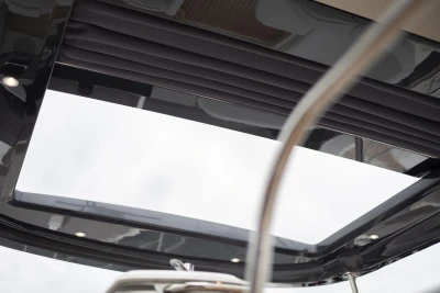 Sunroof of 2026 Princess F65 yacht, showcasing sleek design and modern features.