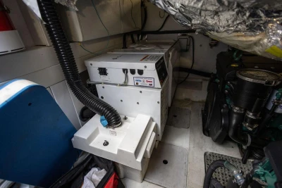 Engine room of 2015 Princess V48 Open yacht with Onan generator.