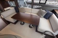Luxurious seating area on the 2025 Princess F50 yacht.