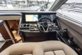 Princess F50 yacht helm, 2025 model, featuring advanced navigation system.