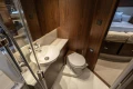 Luxurious bathroom on the 2025 Princess F50 yacht.