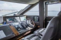 Interior helm of 2013 Princess 72 Motor Yacht with advanced navigation controls.