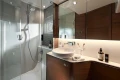 Luxurious bathroom in 2026 Princess V50 Open yacht with modern fixtures and elegant design.