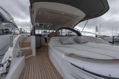 Luxurious 2026 Princess V50 Open yacht with spacious deck and modern design.