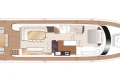 Deck layout of 2026 Princess X80 yacht, featuring luxurious interior design and amenities.