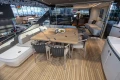 Luxurious 2026 Princess X80 yacht interior with elegant dining area and modern design.