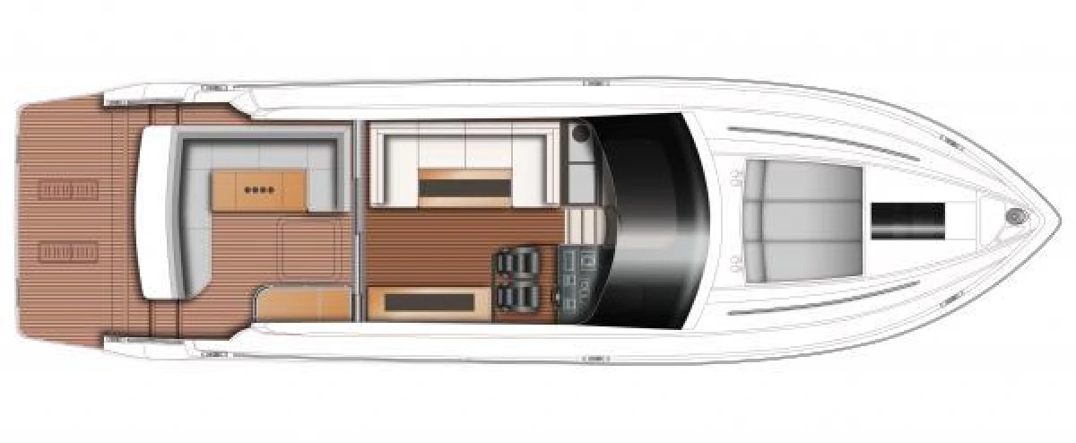 Manufacturer Provided Image: Princess V52 Upper Deck Layout Plan