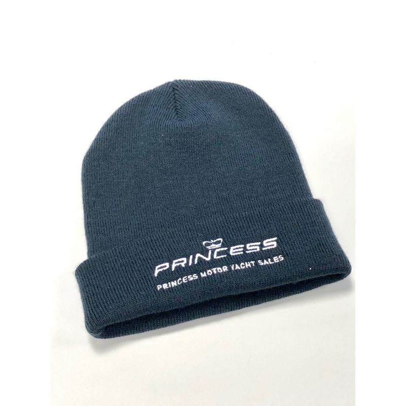 Princess Embroidered Beanie Hat – Navy