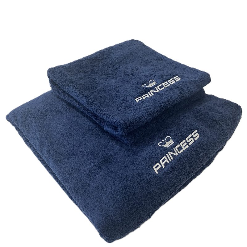 PRINCESS HAND AND BATH TOWEL Set – Navy