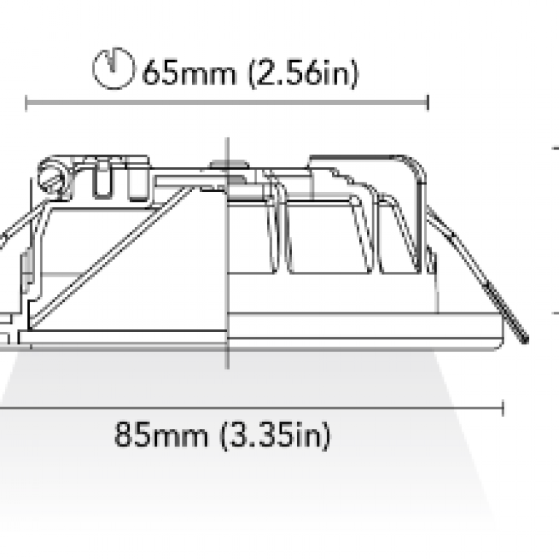 Bcm Orlando 85 Led downlighter -Warm white 8-32v dc