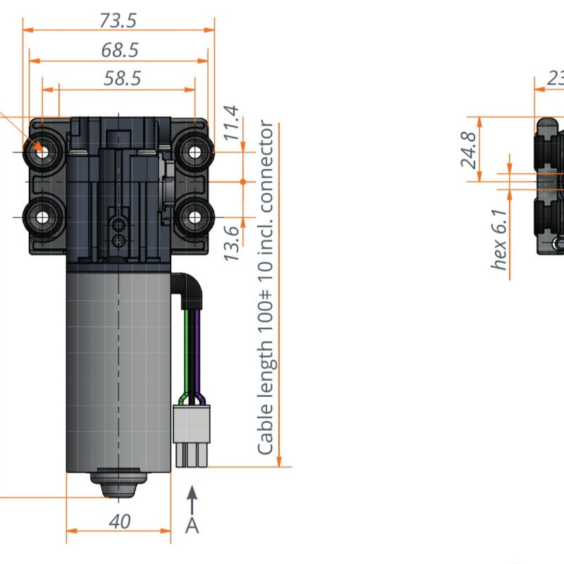 P62 WINDOW MOTOR – DC Motor 24 V