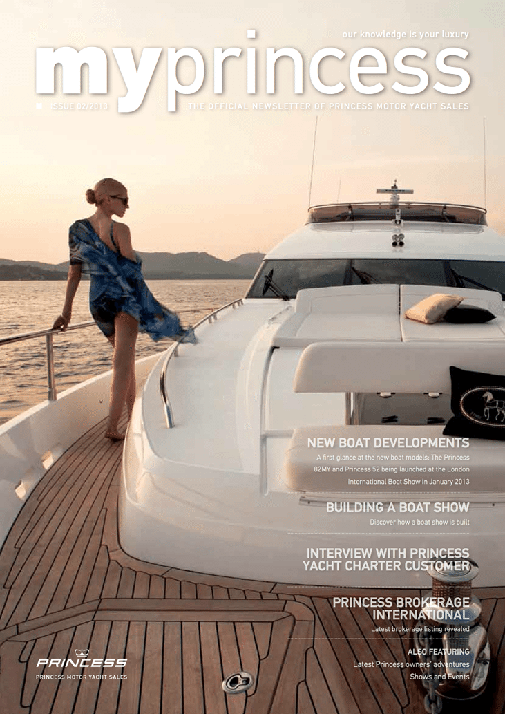 Princess Motor Yachts Winter 2012 Woman on Superyacht Deck