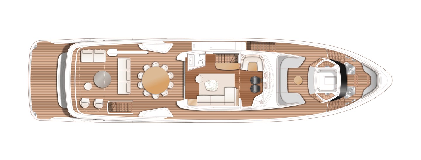 FLYBRIDGE DECK (OPTIONAL CRANE & DAY HEAD)